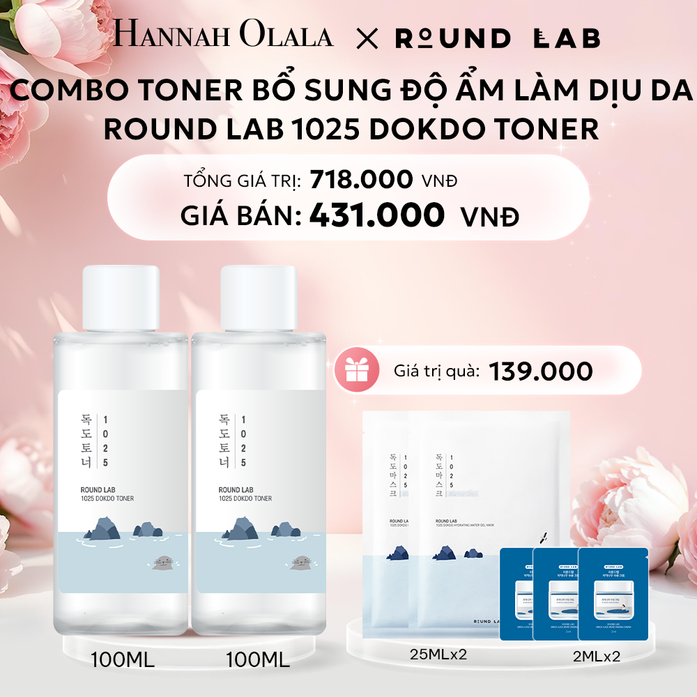  E7: DEAL 5: COMBO 2 NƯỚC HOA HỒNG 1025 DOKDO TONER 100ML (IP04) 