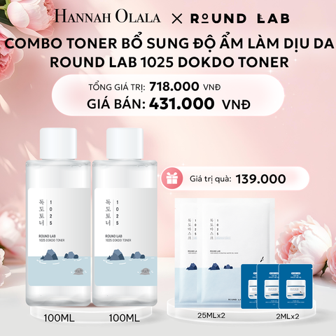 E7: DEAL 5: COMBO 2 NƯỚC HOA HỒNG 1025 DOKDO TONER 100ML (IP04) 