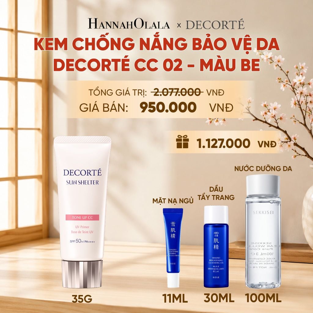  KEM CHỐNG NẮNG HIỆU CHỈNH TONE DA DECORTÉ SUN SHELTER 