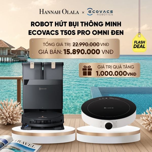  ROBOT HÚT BỤI THÔNG MINH ECOVACS T50S PRO OMNI ĐEN - DEAL 5_ D1767 