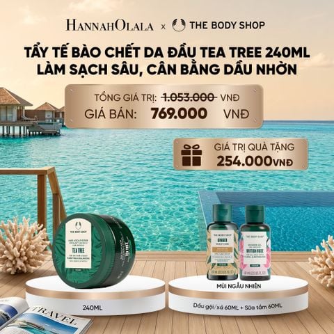 TẨY TẾ BÀO CHẾT LÀM SẠCH & CÂN BẰNG DA ĐẦU NHỜN TEA TREE HAIR SCRUB 240ML_ D992 