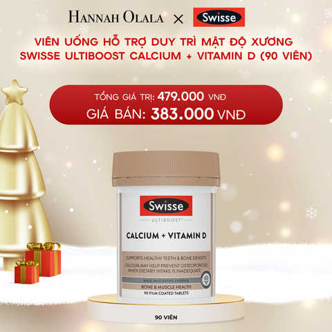  DEAL 5: VIÊN UỐNG HỖ TRỢ DUY TRÌ MẬT ĐỘ XƯƠNG SWISSE ULTIBOOST CALCIUM + VITAMIN D (90 VIÊN) 