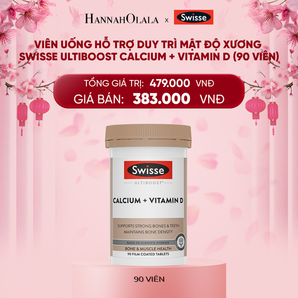  A1501_DEAL 5: VIÊN UỐNG HỖ TRỢ DUY TRÌ MẬT ĐỘ XƯƠNG SWISSE ULTIBOOST CALCIUM + VITAMIN D (90 VIÊN) 