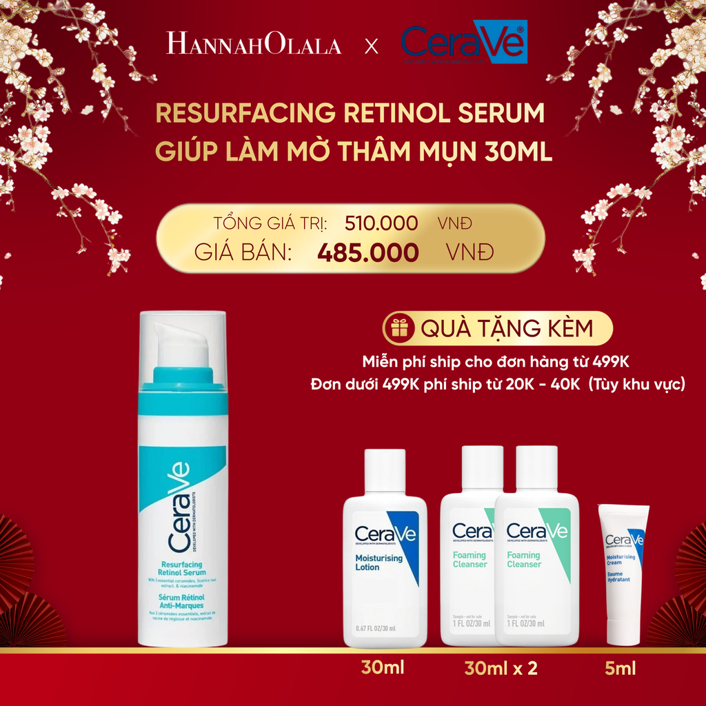  DEAL 4 SERUM RETINOL GIÚP LÀM MỜ THÂM MỤN CERAVE 