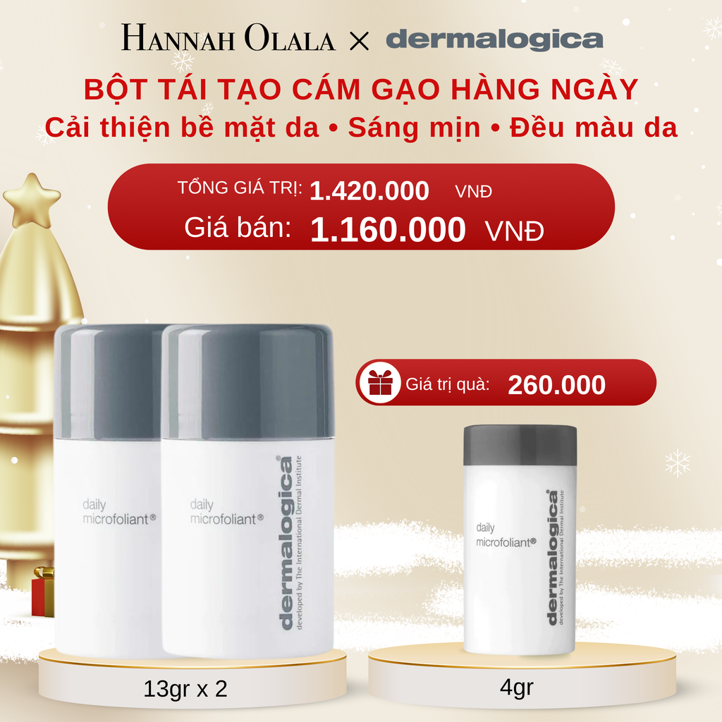  DEAL 5: COMBO 2 TẨY DA CHẾT SÁNG MỊN – RẠNG RỠ DAILY MICROFOLIANT 13GR 