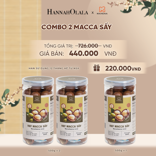  COMBO 2 MACCA SẤY 500G TẶNG 1 MACCA SẤY 500G DEAL 5: 