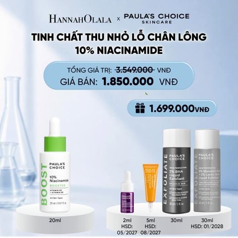  TINH CHẤT THU NHỎ LỖ CHÂN LÔNG VÀ LÀM SÁNG DA 10% NIACINAMIDE 20ML - DEAL 5 