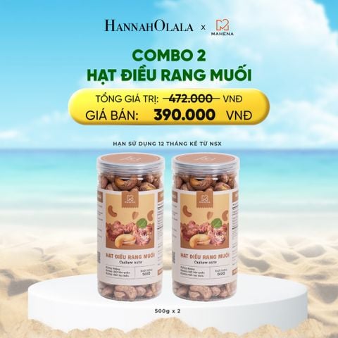  A890_DEAL 5: COMBO 2 HẠT ĐIỀU RANG MUỐI 500G 