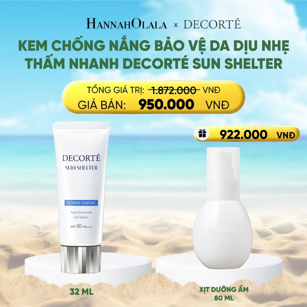 DEAL 5: KEM CHỐNG NẮNG BẢO VỆ DA DECORTÉ_KHÔNG NÂNG TÔNG 