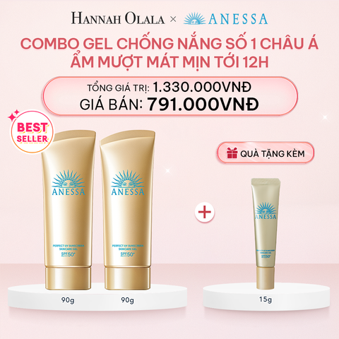  E125_DEAL 5: COMBO GEL CHỐNG NẮNG DƯỠNG DA DƯỠNG ẨM BẢO VỆ HOÀN HẢO ANESSA GOLD GEL SPF50+ PA++++ 90GX2 