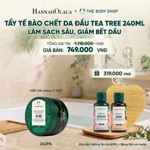  TẨY TẾ BÀO CHẾT LÀM SẠCH & CÂN BẰNG DA ĐẦU NHỜN TEA TREE HAIR SCRUB 240ML - M05 