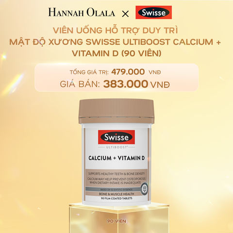  DEAL 5: VIÊN UỐNG HỖ TRỢ DUY TRÌ MẬT ĐỘ XƯƠNG SWISSE ULTIBOOST CALCIUM + VITAMIN D (90 VIÊN) 
