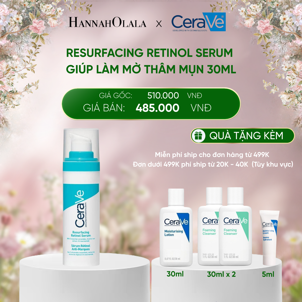  DEAL 4 SERUM RETINOL GIÚP LÀM MỜ THÂM MỤN CERAVE 