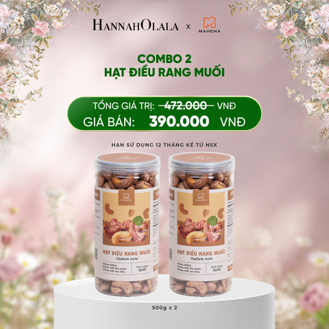  DEAL 5: COMBO 2 HẠT ĐIỀU RANG MUỐI 500G 