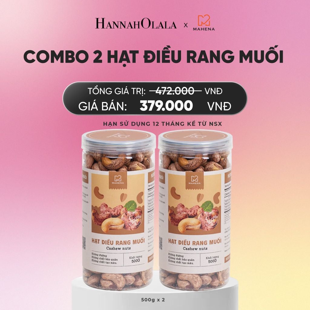  DEAL 5: COMBO 2 HẠT ĐIỀU RANG MUỐI 500G_A1162 
