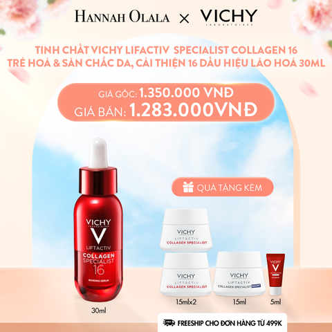  A911_DEAL 5 TINH CHẤT VICHY COLLAGEN 16 TRẺ HOÁ & SĂN CHẮC DA, CẢI THIỆN 16/16 DẤU HIỆU LÃO HOÁ 30ML 