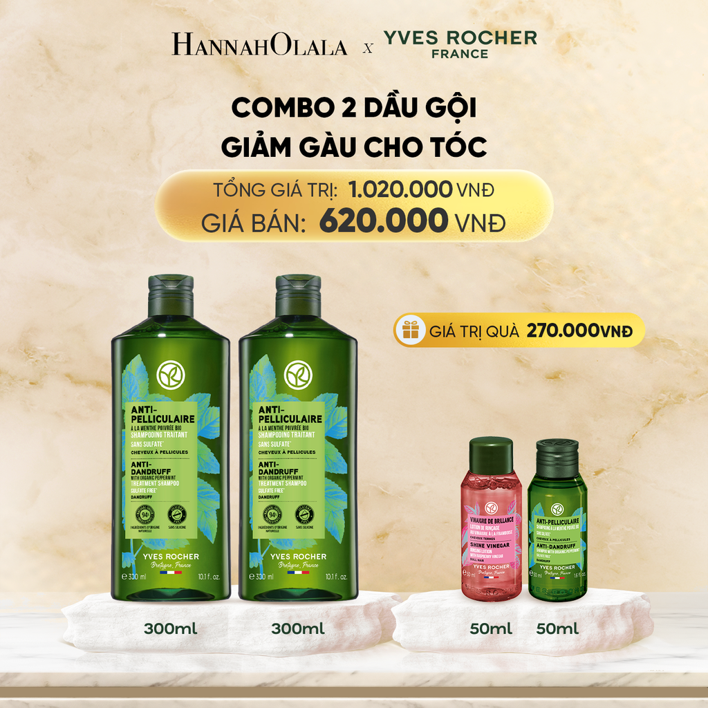  COMBO 2 DẦU GỘI GIẢM GÀU CHO TÓC 