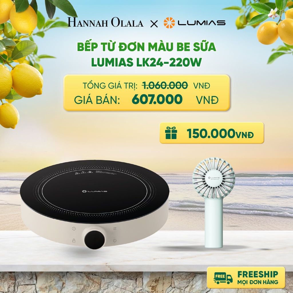  BẾP TỪ ĐƠN MÀU BE SỮA LUMIAS LK24-220W DEAL 6: 