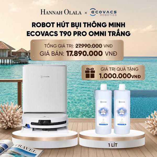  ROBOT HÚT BỤI THÔNG MINH ECOVACS T90 PRO OMNI TRẮNG - DEAL 6_ D2024 