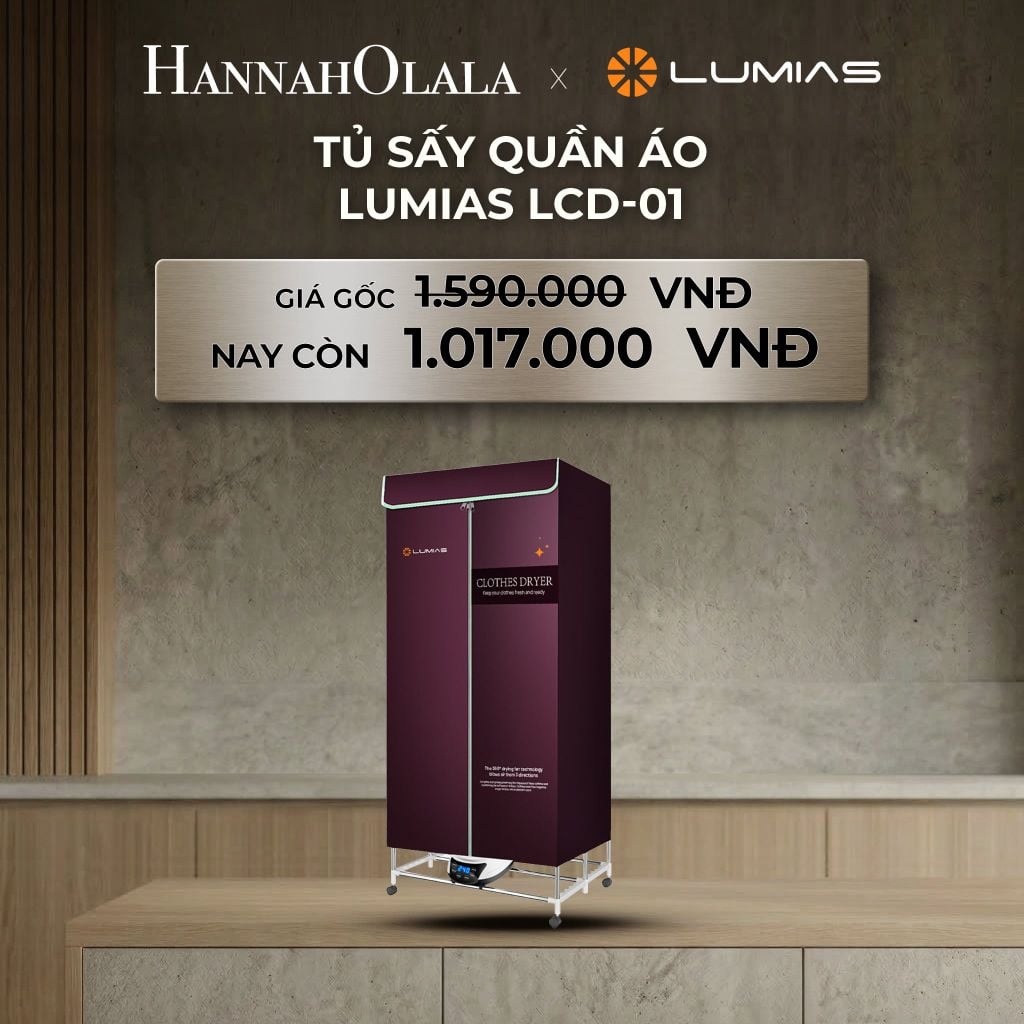  DEAL 6: TỦ SẤY QUẦN ÁO LUMIAS LCD-01 - 1500W, 8KG 