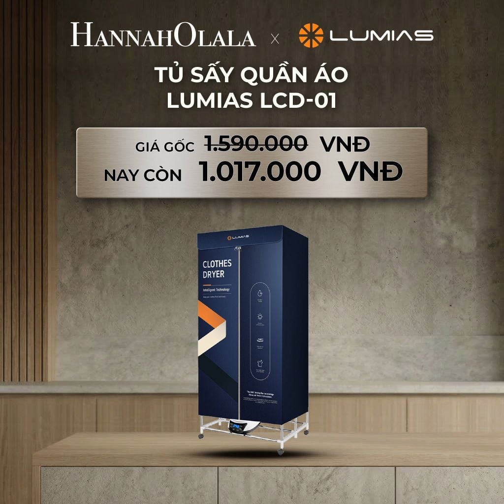  DEAL 6: TỦ SẤY QUẦN ÁO LUMIAS LCD-01 - 1500W, 8KG 