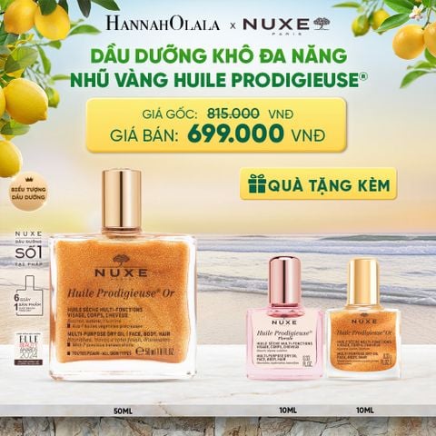  DẦU DƯỠNG KHÔ ĐA NĂNG ÁNH NHŨ NUXE HUILE PRODIGIEUSE® SHIMMERING 50ML (CHỌN HƯƠNG) - A624 