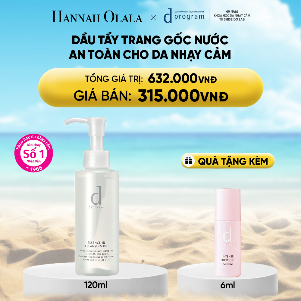 A1312_deal 6.1: dầu tẩy trang dưỡng da dprogram essence in cleansing oil 120ml