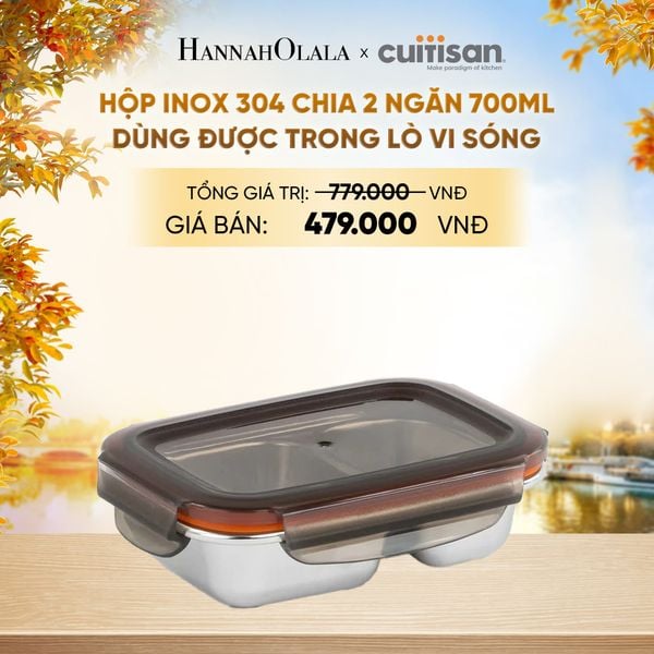  HỘP INOX 304 CAO CẤP CUITISAN ĐƯỢC TRONG LÒ VI SÓNG - DEAL 6 - E1661 