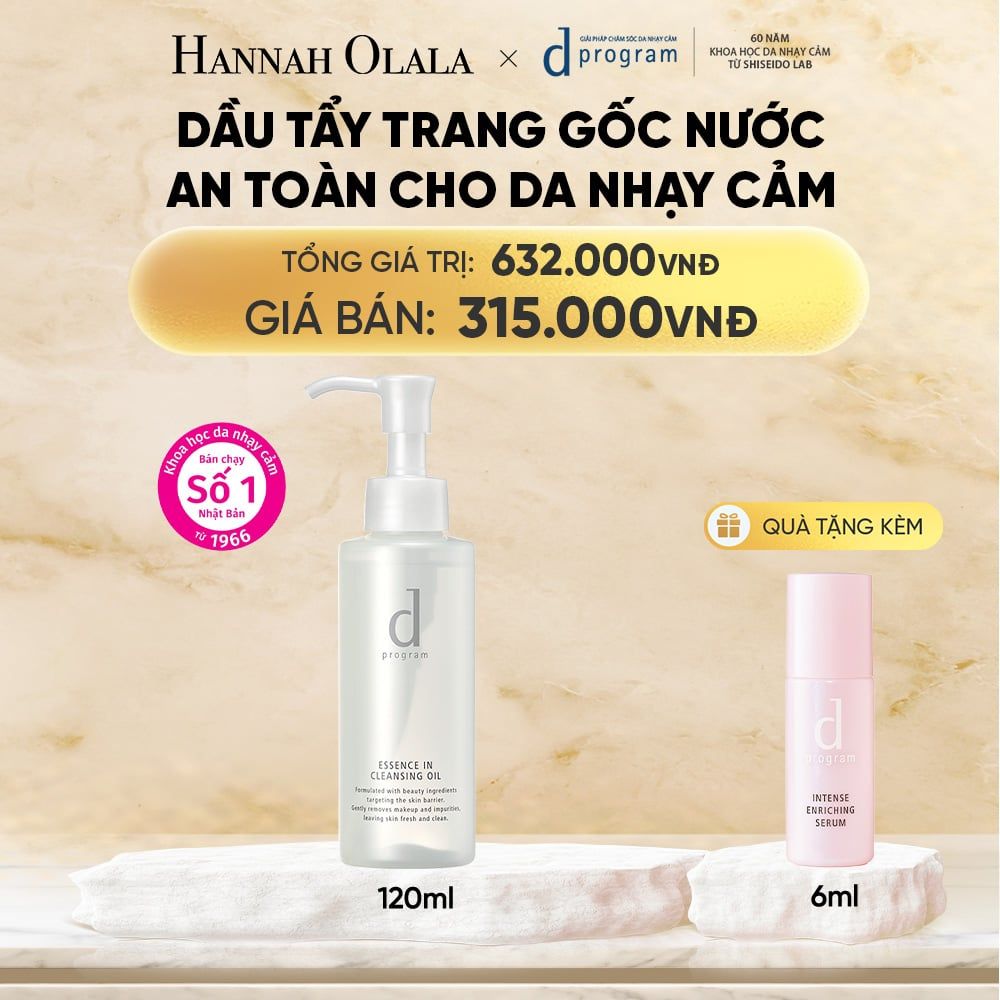  DẦU TẨY TRANG DƯỠNG DA DPROGRAM ESSENCE IN CLEANSING OIL 120ML - DEAL 6.1 