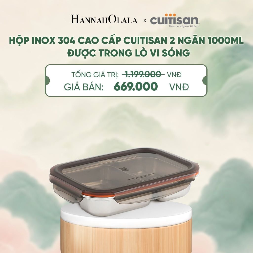  HỘP INOX 304 CAO CẤP CUITISAN ĐƯỢC TRONG LÒ VI SÓNG - DEAL 6 - A2149 