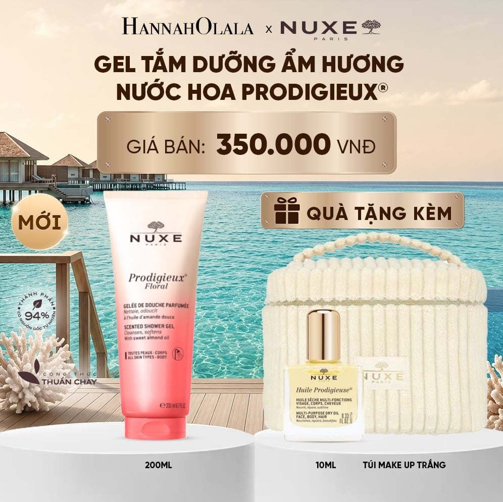  DẦU TẮM/GEL TẮM DƯỠNG ẨM HƯƠNG NƯỚC HOA NUXE PRODIGIEUX® 200ML (CHỌN HƯƠNG) 