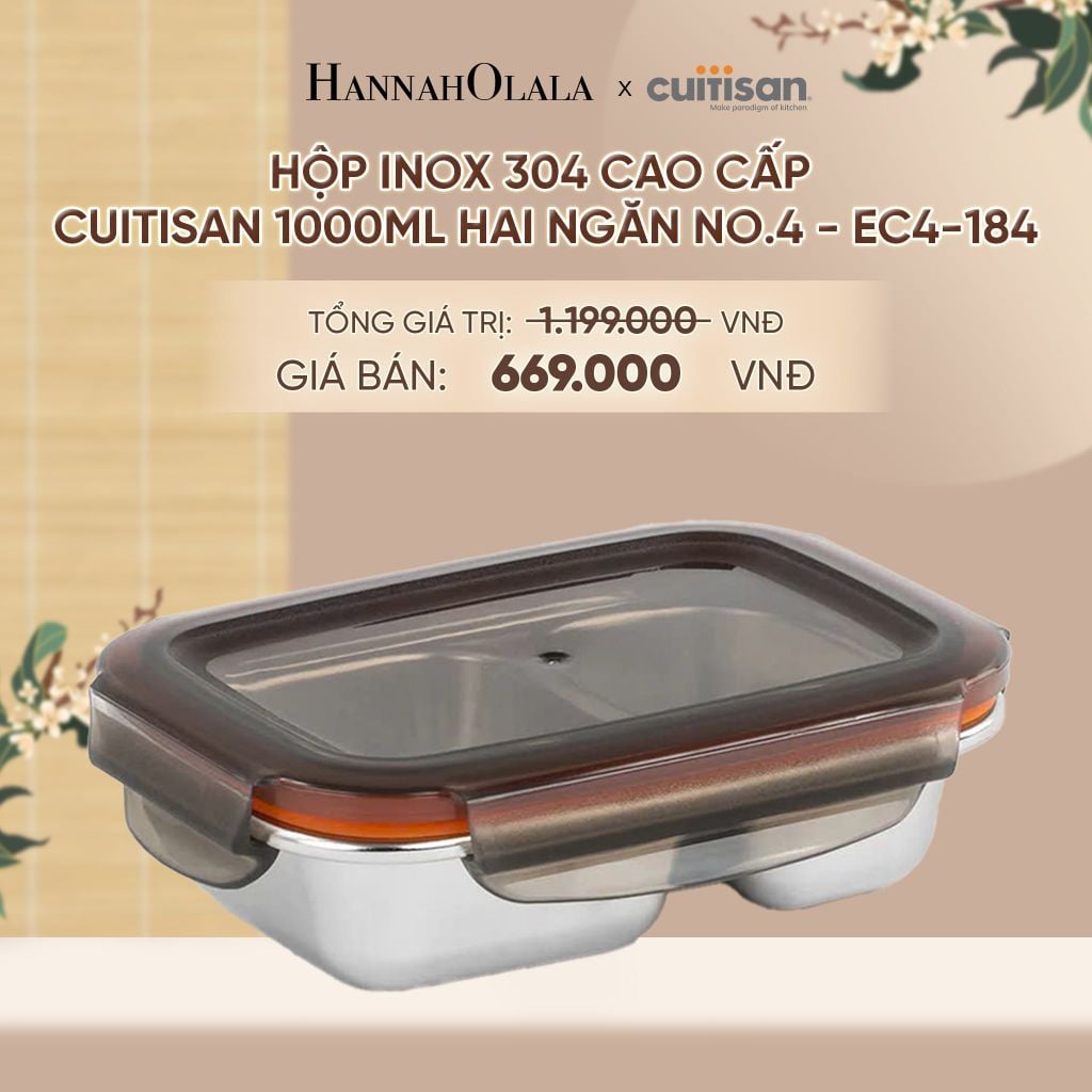  HỘP INOX 304 CAO CẤP CUITISAN ĐƯỢC TRONG LÒ VI SÓNG - DEAL 6 - A1968 