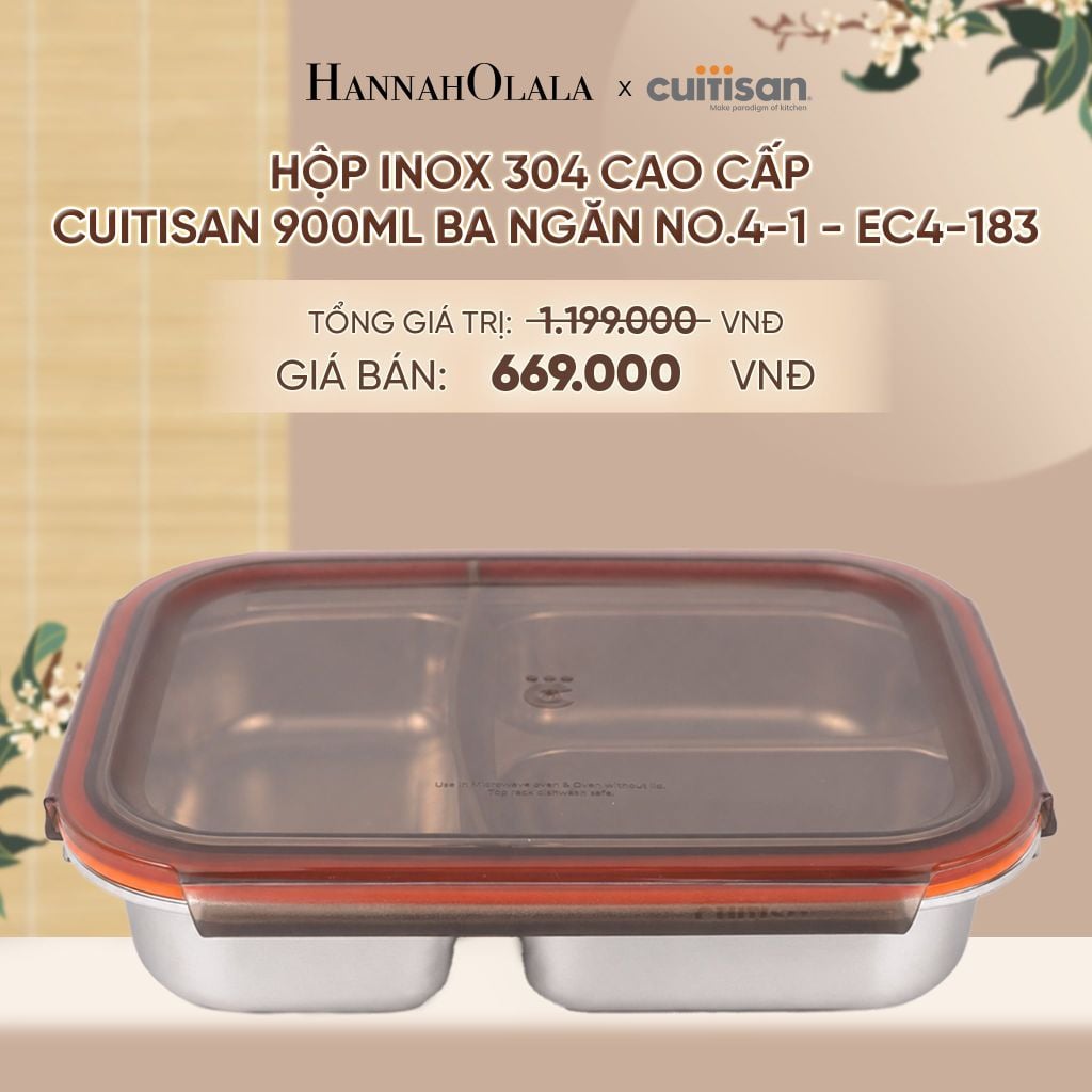  HỘP INOX 304 CAO CẤP CUITISAN ĐƯỢC TRONG LÒ VI SÓNG - DEAL 6 - A1968 