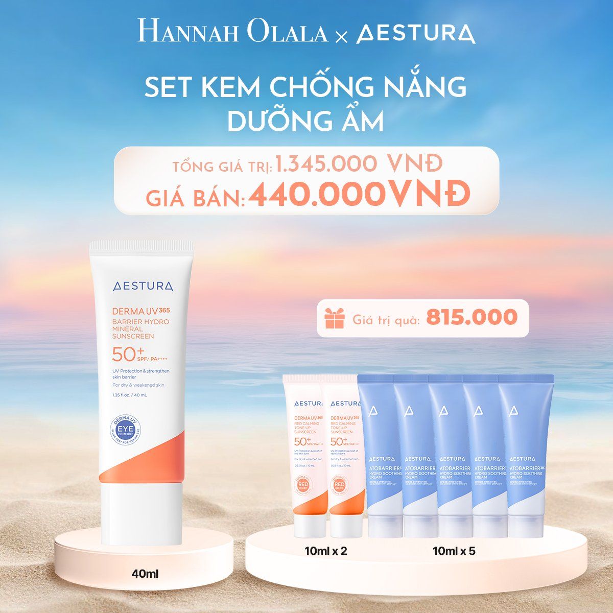  C283_DEAL 6: SET KEM CHỐNG NẮNG DƯỠNG ẨM MINERAL 