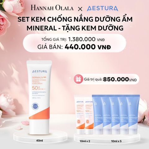  E898: DEAL 6: SET KEM CHỐNG NẮNG DƯỠNG ẨM MINERAL - TẶNG KEM DƯỠNG 
