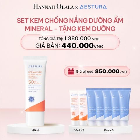  E845_DEAL 6: SET KEM CHỐNG NẮNG DƯỠNG ẨM MINERAL - TẶNG KEM DƯỠNG 