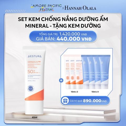  DEAL 6: SET KEM CHỐNG NẮNG DƯỠNG ẨM MINERAL 