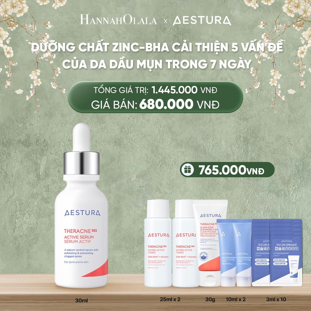  D995_DEAL 6: DƯỠNG CHẤT ZINC-BHA CẢI THIỆN 5 VẤN ĐỀ CỦA DA DẦU MỤN TRONG 7 NGÀY THERACNE365 ACTIVE SERUM 30ML 