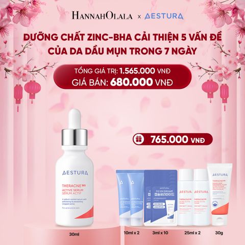  DEAL 6: DƯỠNG CHẤT ZINC-BHA CẢI THIỆN 5 VẤN ĐỀ CỦA DA DẦU MỤN TRONG 7 NGÀY THERACNE365 ACTIVE SERUM 30ML 