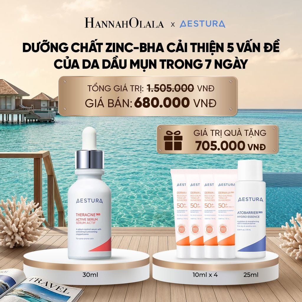  DƯỠNG CHẤT ZINC-BHA CẢI THIỆN 5 VẤN ĐỀ CỦA DA DẦU MỤN TRONG 7 NGÀY THERACNE365 ACTIVE SERUM 30ML_ D1683 