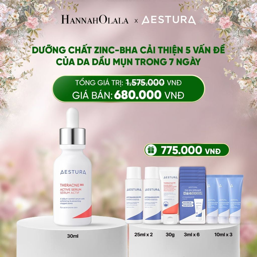  DEAL 5: DƯỠNG CHẤT ZINC-BHA CẢI THIỆN 5 VẤN ĐỀ CỦA DA DẦU MỤN TRONG 7 NGÀY THERACNE365 ACTIVE SERUM 30ML 