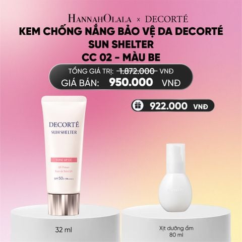  DEAL 6: KEM CHỐNG NẮNG BẢO VỆ, HIỆU CHỈNH TONE DA DECORTÉ SUN SHELTER_A1807 