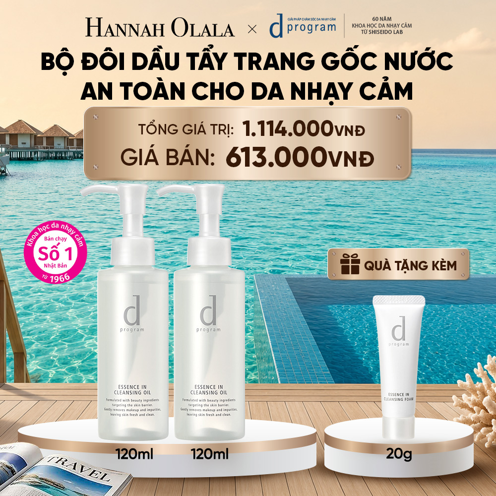  BỘ ĐÔI DẦU TẨY TRANG DƯỠNG DA DPROGRAM ESSENCE IN CLEANSING OIL 120ML - DEAL 6_ D1578 