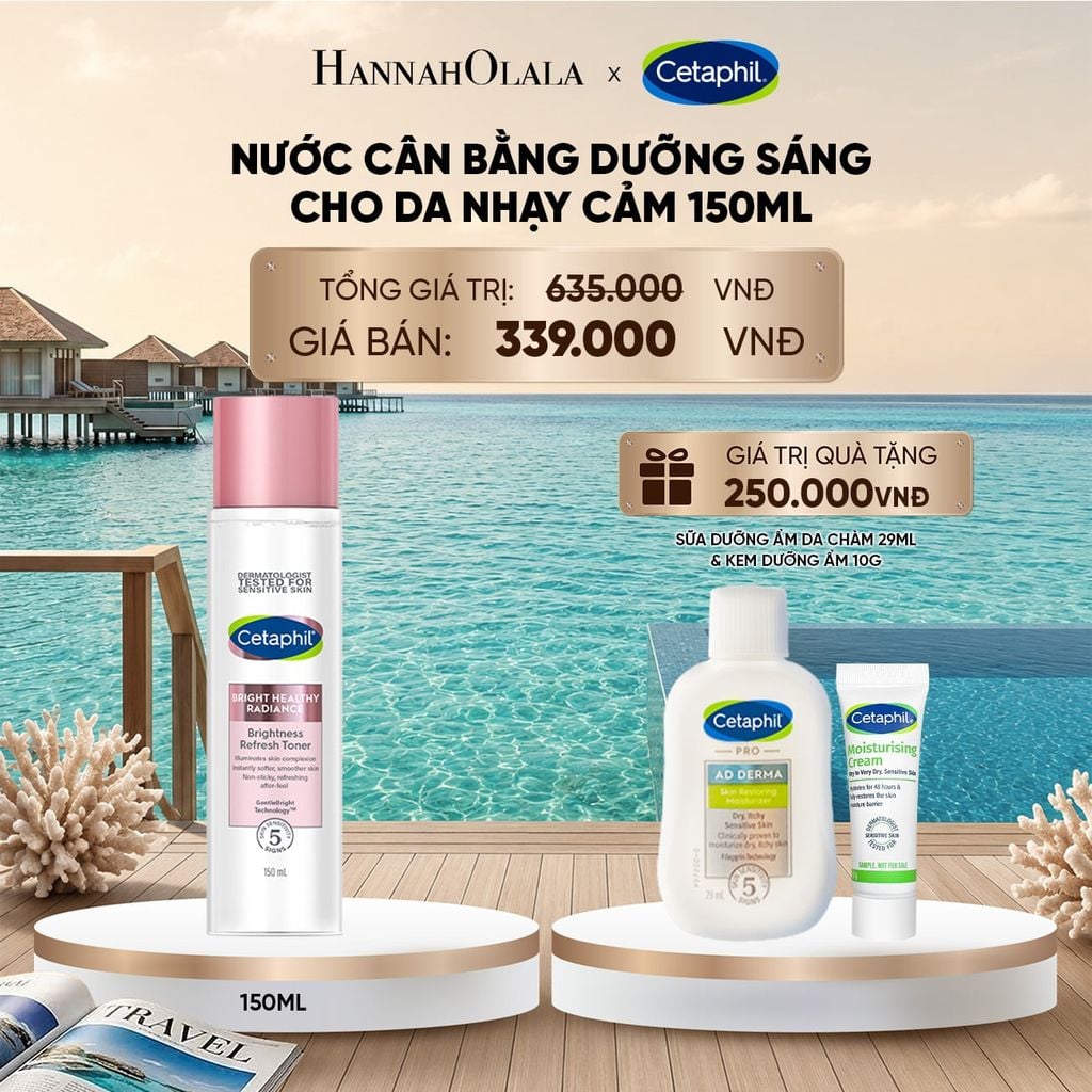  DEAL 6: NƯỚC CÂN BẰNG LÀM SÁNG DỊU LÀNH CHO DA NHẠY CẢM CETAPHIL BRIGHT HEALTHY RADIANCE TONER 150ML_ A1938_ D803 