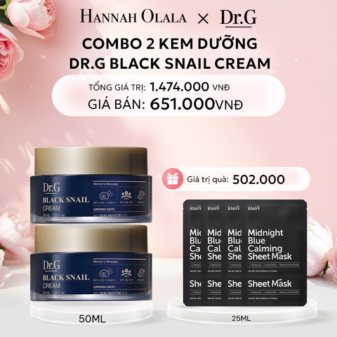  E440: DEAL 6: COMBO 02 KEM DƯỠNG DR.G BLACK SNAIL CREAM 50ML (IP04) 