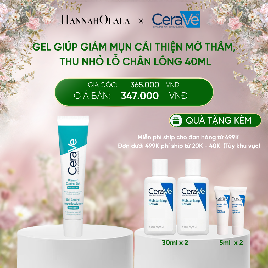  DEAL 5 GEL GIẢM MỤN KHÔNG KHÔ DA CERAVE BLEMISH CONTROL GEL 40ML 