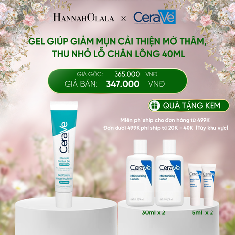  DEAL 5 GEL GIẢM MỤN KHÔNG KHÔ DA CERAVE BLEMISH CONTROL GEL 40ML 