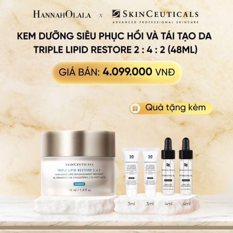  DEAL 6 KEM DƯỠNG SIÊU PHỤC HỒI VÀ TÁI TẠO DA SKINCEUTICALS TRIPLE LIPID RESTORE 2 : 4 : 2 (48ML) 