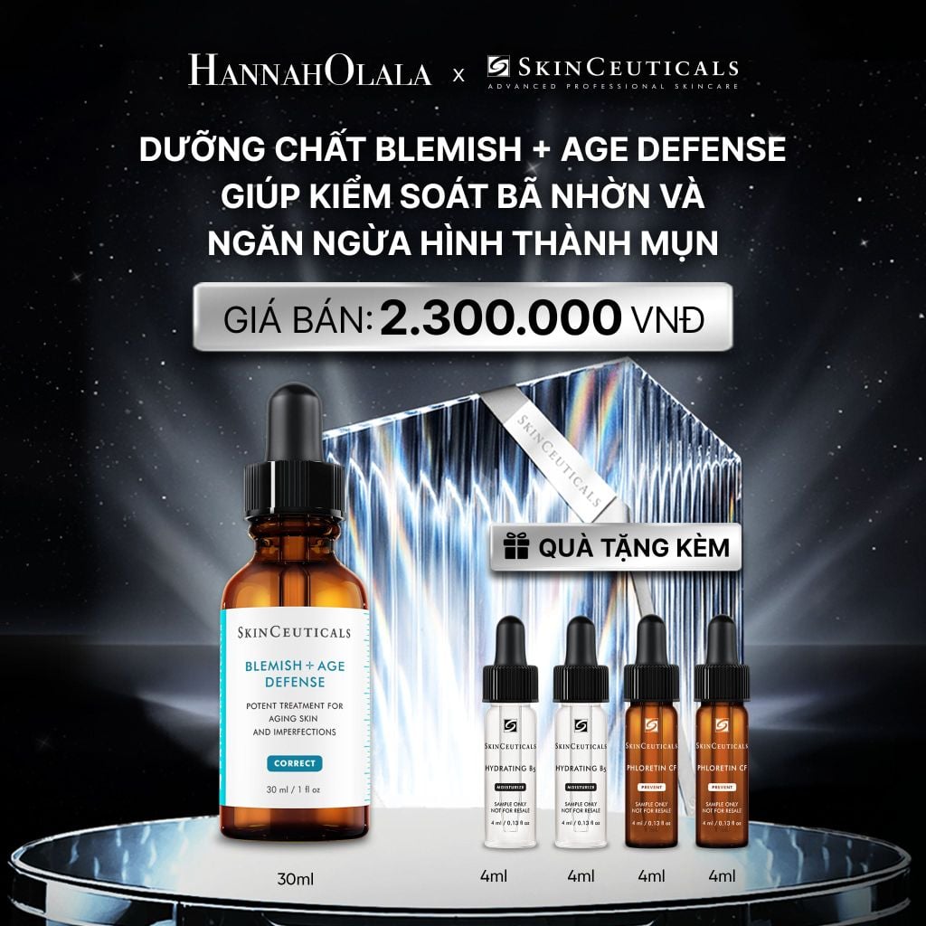  DƯỠNG CHẤT SKIN CEUTICALS BLEMISH+AGE DEFENSE GIÚP KIỂM SOÁT BÃ NHỜN VÀ NGĂN NGỪA HÌNH THÀNH MỤN 30ML - B75 