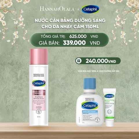  DEAL 6: NƯỚC CÂN BẰNG LÀM SÁNG DỊU LÀNH CHO DA NHẠY CẢM CETAPHIL BRIGHT HEALTHY RADIANCE TONER 150ML 